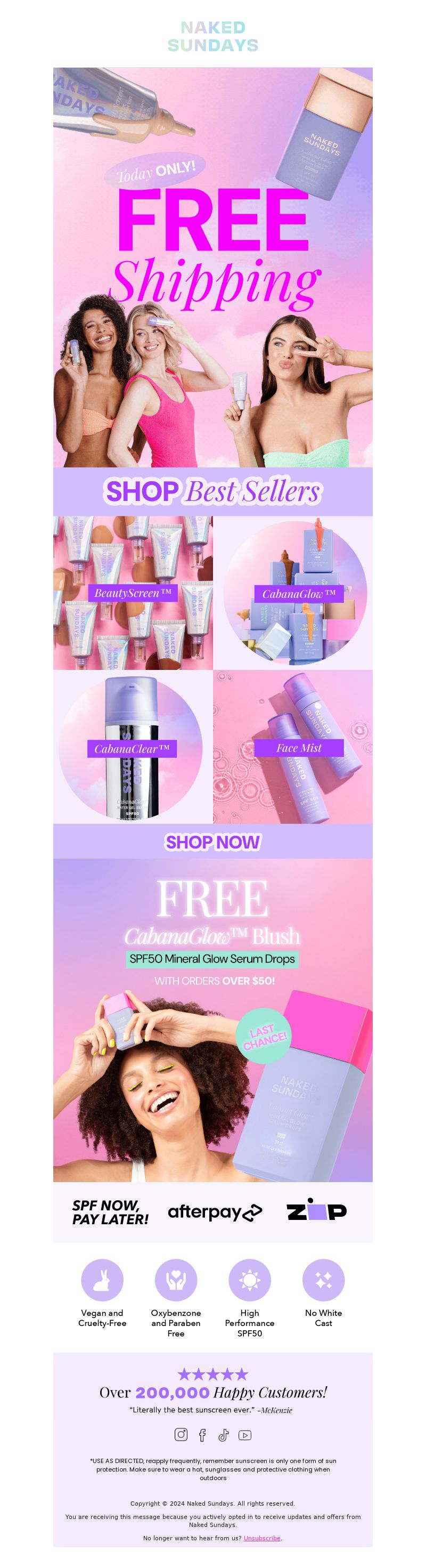 FREE SHIP FRIDAY NAKED SUNDAYS Emails Nest